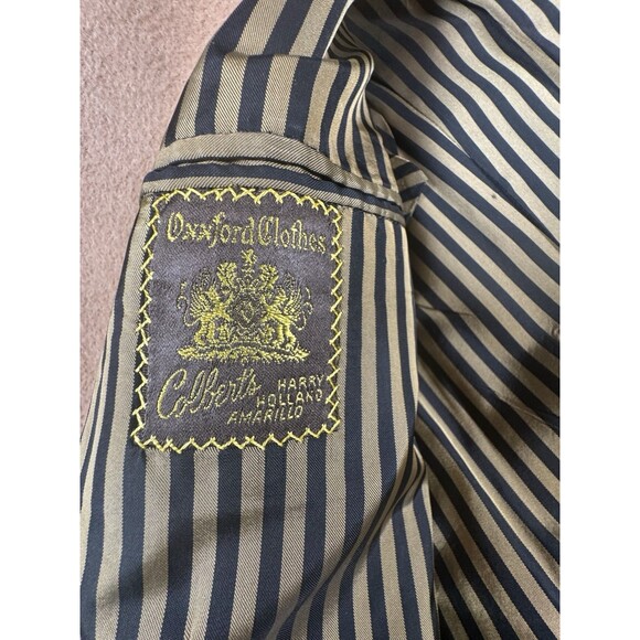 Vtg Old Money Tan Camel Hair Blazer Oxford Clothes Harry Holland Sz 42 Onwentzia - Picture 5 of 16